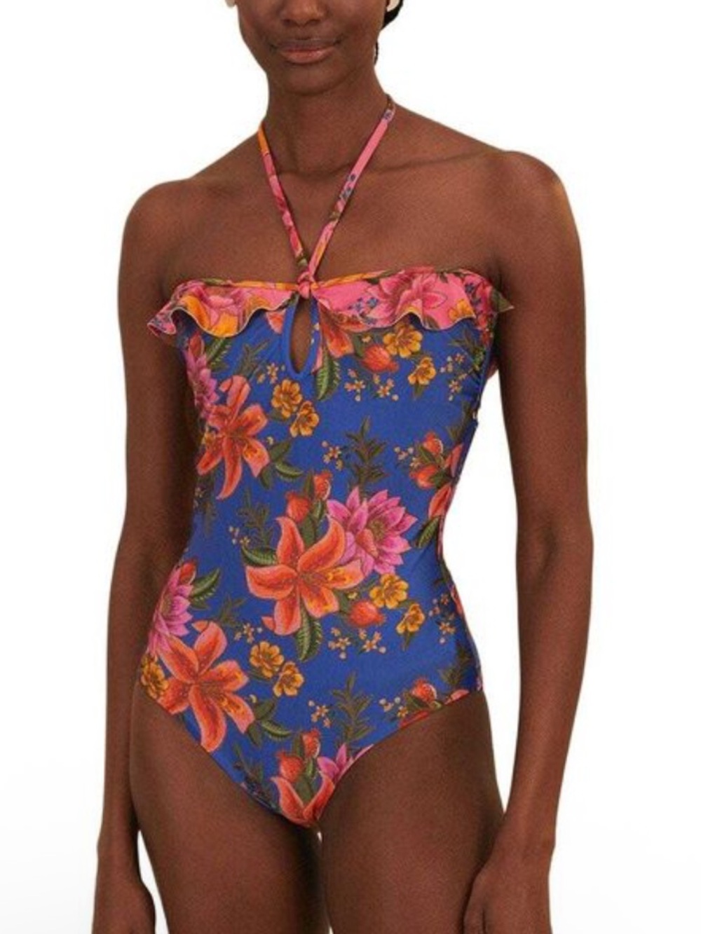 Farm Rio Summer Fruit Blue One-Piece Swimsuit